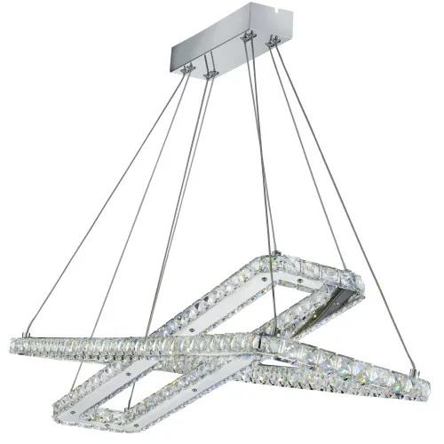 Searchlight Clover króm-átlátszó LED függesztett lámpa (SL-7123CC) LED 1 izzós IP20