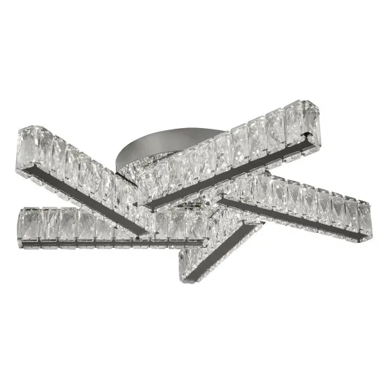 Searchlight Clover króm-átlátszó LED mennyezeti lámpa (SL-8125-5CC) LED 1 izzós IP20