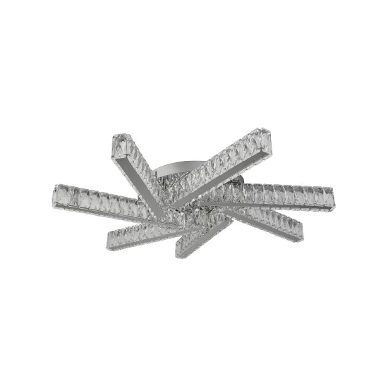 Searchlight Clover króm-átlátszó LED mennyezeti lámpa (SL-8127-7CC) LED 1 izzós IP20