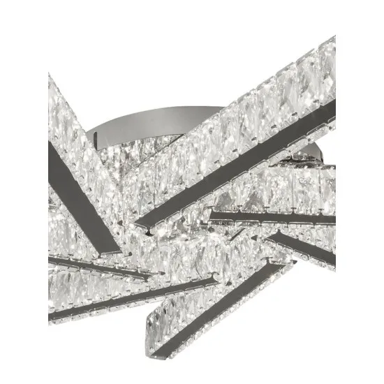 Searchlight Clover króm-átlátszó LED mennyezeti lámpa (SL-8127-7CC) LED 1 izzós IP20