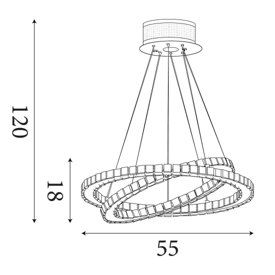 Searchlight CLOVER króm LED függesztett lámpa (SL-8757-168CC) LED 1 izzós