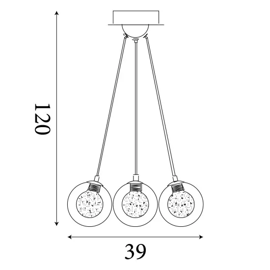 Searchlight Cluster króm-fehér LED függesztett lámpa (SL-6867-7CC) LED 7 izzós IP20