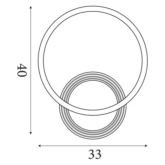 Searchlight Contour fekete LED mennyezeti lámpa (SL-13650BK) LED 1 izzós IP20