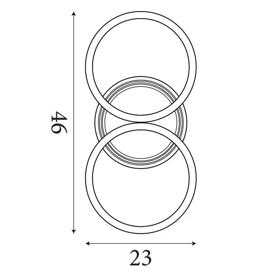 Searchlight Contour fekete LED mennyezeti lámpa (SL-13651BK) LED 1 izzós IP20