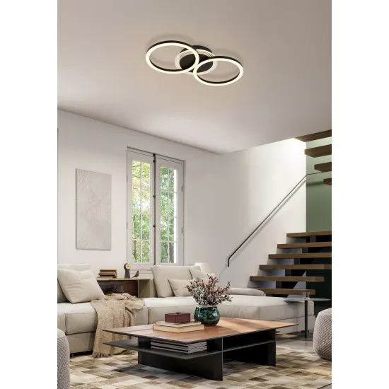 Searchlight Contour fekete LED mennyezeti lámpa (SL-13651BK) LED 1 izzós IP20