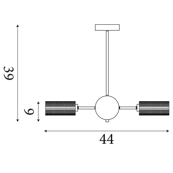 Searchlight Cosmic fekete mennyezeti lámpa (SL-96503-3BK) G9 3 izzós IP20