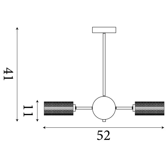 Searchlight Cosmic fekete mennyezeti lámpa (SL-96505-5BK) G9 5 izzós IP20
