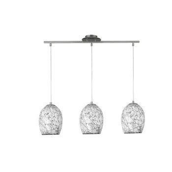 Searchlight Crackle fehér-fekete függesztett lámpa (SL-8069-3WH) E27 3 izzós IP20