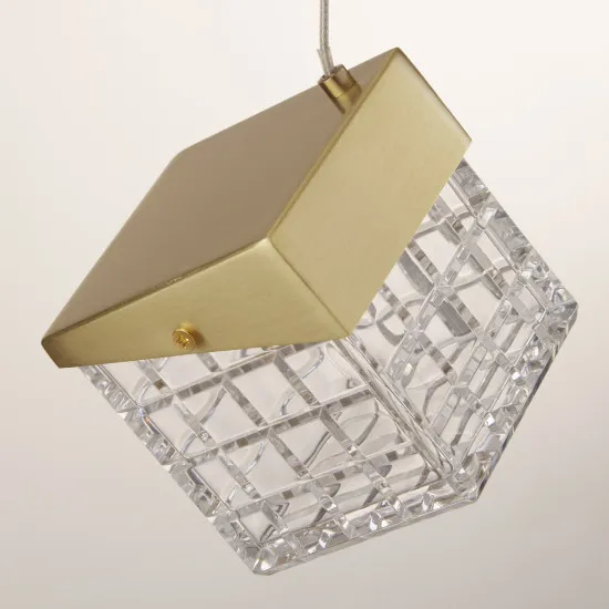 Searchlight Cuboid sárgaréz LED függesztett lámpa (SL-33640SB) LED 1 izzós IP20