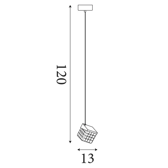 Searchlight Cuboid sárgaréz LED függesztett lámpa (SL-33640SB) LED 1 izzós IP20