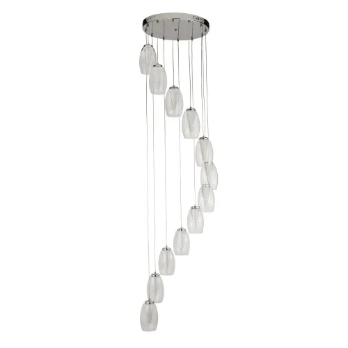 Searchlight Cyclone króm-átlátszó LED függesztett lámpa (SL-97291-12CL) LED 12 izzós IP20