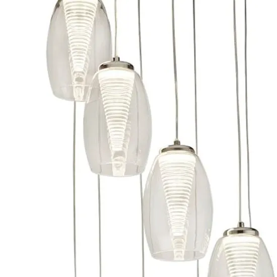 Searchlight Cyclone króm-átlátszó LED függesztett lámpa (SL-97291-12CL) LED 12 izzós IP20