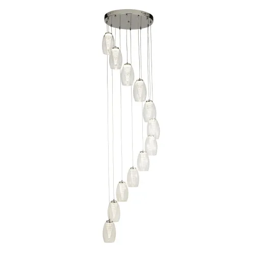 Searchlight Cyclone króm-átlátszó LED függesztett lámpa (SL-97291-12CL) LED 12 izzós IP20