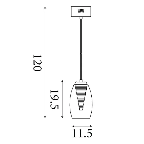 Searchlight Cyclone króm-füstszínű LED függesztett lámpa (SL-97291-1SM) LED 1 izzós IP20