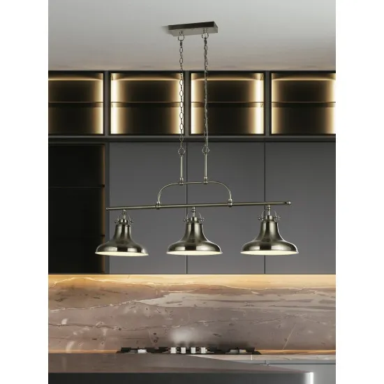 Searchlight Dallas ezüst függesztett lámpa (SL-3193-3SS) E27 3 izzós IP20