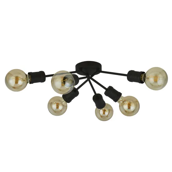 Searchlight Dance fekete mennyezeti lámpa (SL-45201-6BK) E27 6 izzós IP20