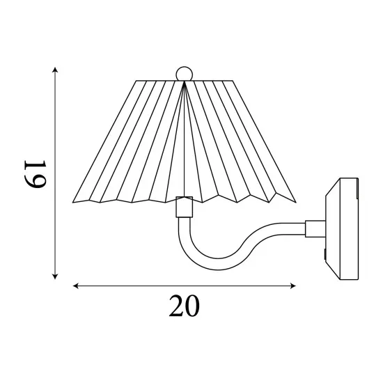 Searchlight Danish arany-fehér LED falikar (SL-23310GO) LED 1 izzós IP20