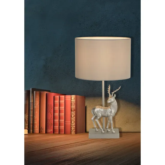 Searchlight Deer ezüst asztali lámpa (SL-60436SI) E27 1 izzós IP20