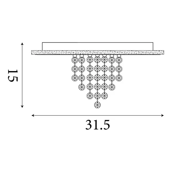 Searchlight Deluge arany LED mennyezeti lámpa (SL-21126-32GO) LED 1 izzós IP20