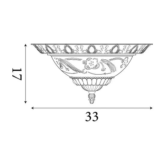 Searchlight Derby sárgaréz mennyezeti lámpa (SL-7045-13) E14 2 izzós IP20