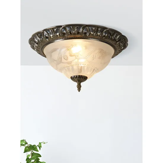 Searchlight Derby sárgaréz mennyezeti lámpa (SL-7045-13) E14 2 izzós IP20