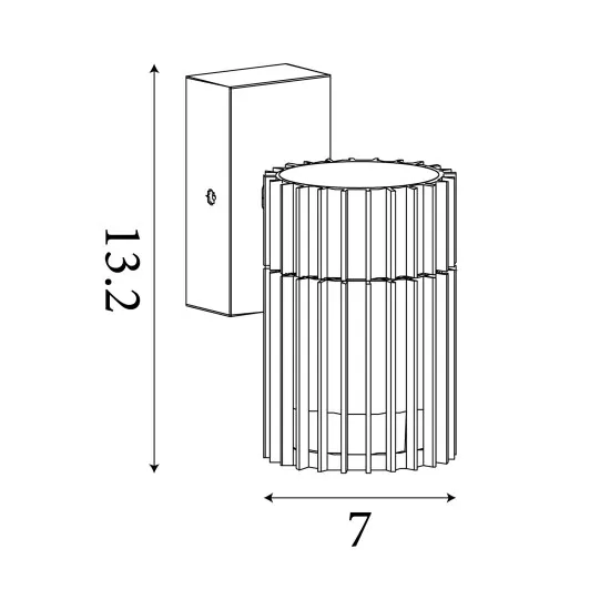 Searchlight Detroit fekete kültéri falikar (SL-37737BK) GU10 1 izzós IP44
