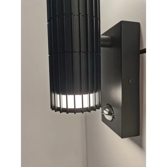 Searchlight Detroit fekete kültéri falikar (SL-37739BK-PIR) GU10 2 izzós IP44