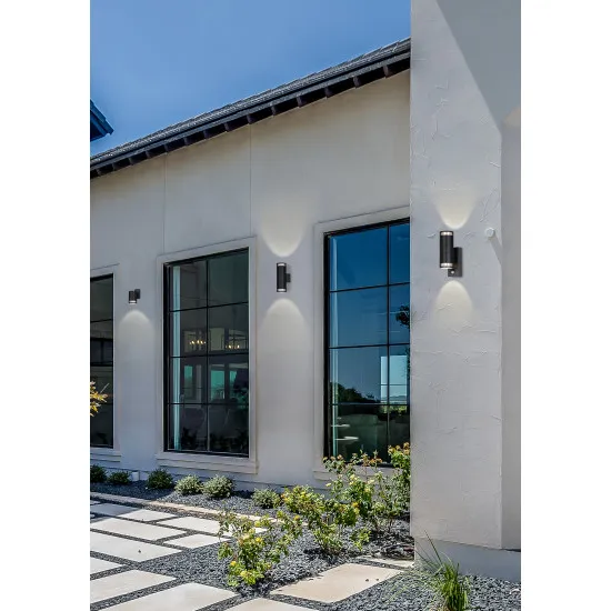 Searchlight Detroit fekete kültéri falikar (SL-37739BK-PIR) GU10 2 izzós IP44