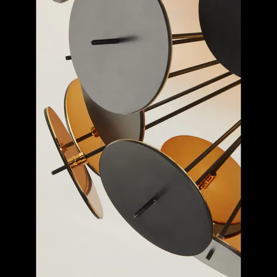 Searchlight Discus fekete-arany mennyezeti lámpa (SL-3073-3BG) E14 3 izzós IP20