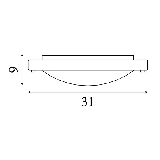 Searchlight Dublin ezüst fürdőszobai mennyezeti lámpa (SL-1131-31SS) E27 1 izzós IP44