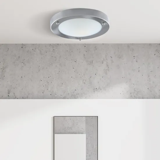 Searchlight Dublin ezüst fürdőszobai mennyezeti lámpa (SL-1131-31SS) E27 1 izzós IP44