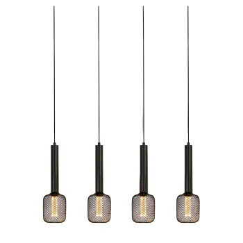 Searchlight Dulwich fekete függesztett lámpa (SL-35720-4BK) E27 4 izzós IP20