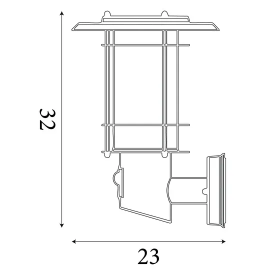 Searchlight Edgeware barna mozgásérzékelős kültéri fali lámpa (SL-6211RUS) E27 1 izzós IP44