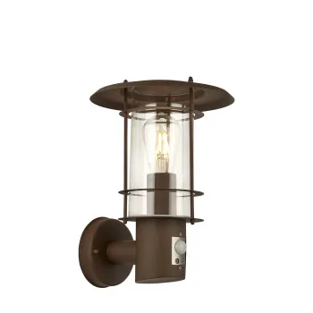 Searchlight Edgeware barna mozgásérzékelős kültéri fali lámpa (SL-6211RUS) E27 1 izzós IP44