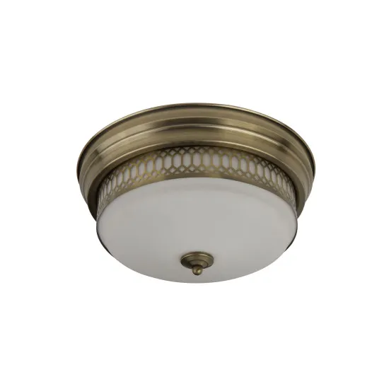 Searchlight Edinburgh sárgaréz fürdőszobai mennyezeti lámpa (SL-4132-2AB) E27 2 izzós IP44