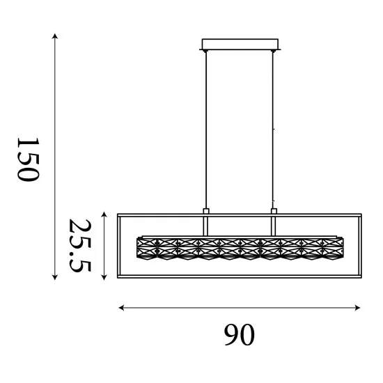 Searchlight Elevator fekete LED függesztett lámpa (SL-89562BK) LED 1 izzós IP20