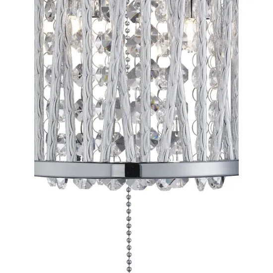 Searchlight Elise króm-átlátszó kristály fali lámpa (SL-7222-2CC) G9 2 izzós IP20