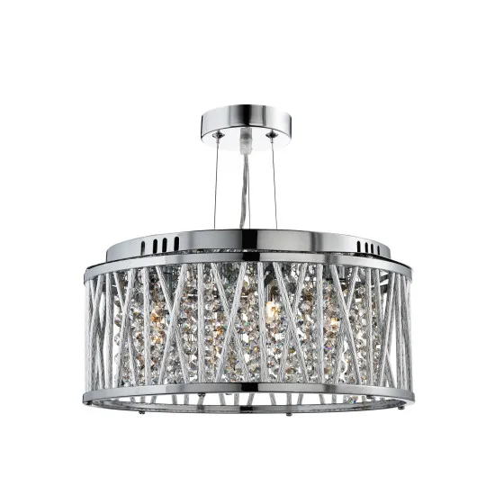 Searchlight Elise króm-átlátszó kristály függesztett lámpa (SL-8333-3CC) G9 3 izzós IP20