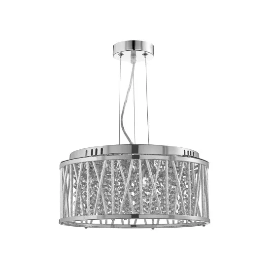 Searchlight Elise króm-átlátszó kristály függesztett lámpa (SL-8334-4CC) G9 4 izzós IP20