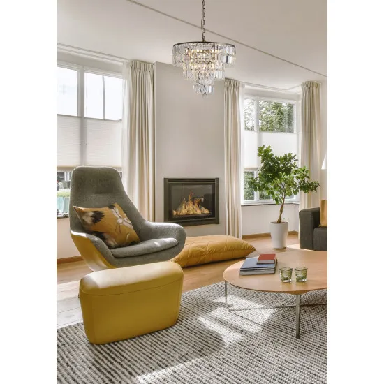 Searchlight Empire sárgaréz-átlátszó függesztett lámpa (SL-1375-5AB) E14 5 izzós IP20