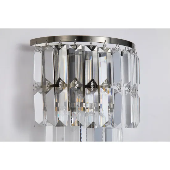 Searchlight Empire sárgaréz-átlátszó fürdőszobai fali lámpa (SL-61321-2AB) E14 2 izzós IP44