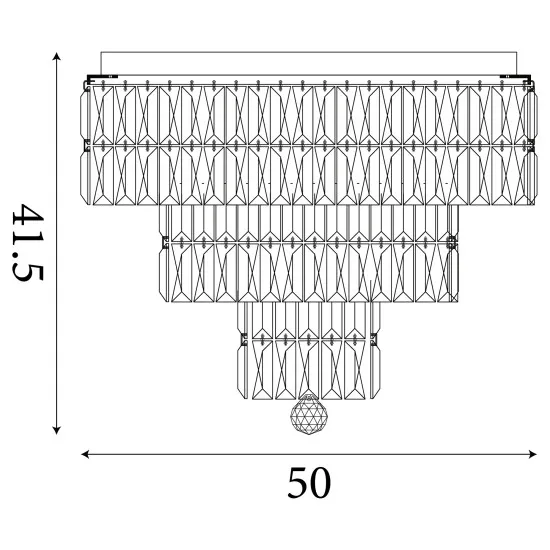 Searchlight Empire sárgaréz-átlátszó fürdőszobai mennyezeti lámpa (SL-61321-6AB) E14 6 izzós IP44