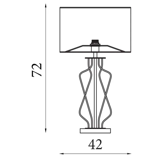 Searchlight Ethan fekete-arany asztali lámpa (SL-4110GO) E27 1 izzós IP20