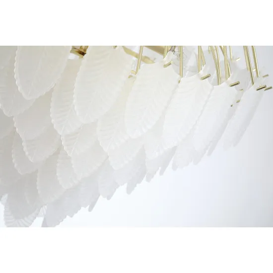 Searchlight Feather sárgaréz-opál függesztett lámpa (SL-48970-10SB) E14 10 izzós IP20