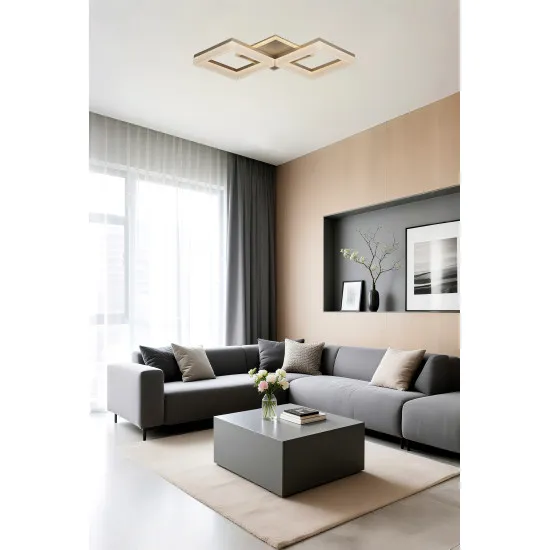 Searchlight Fence arany LED mennyezeti lámpa (SL-83510GO) LED 1 izzós IP20