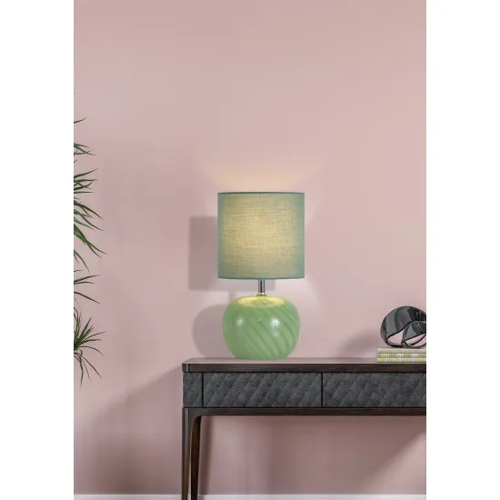 Searchlight Fete zöld asztali lámpa (SL-85474GR) E27 1 izzós IP20