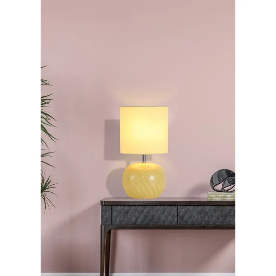 Searchlight Fete sárga asztali lámpa (SL-85474YL) E27 1 izzós IP20