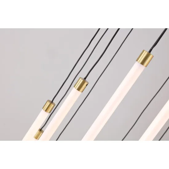 Searchlight Flare sárgaréz-fehér LED függesztett lámpa (SL-22712SB) LED 12 izzós IP20