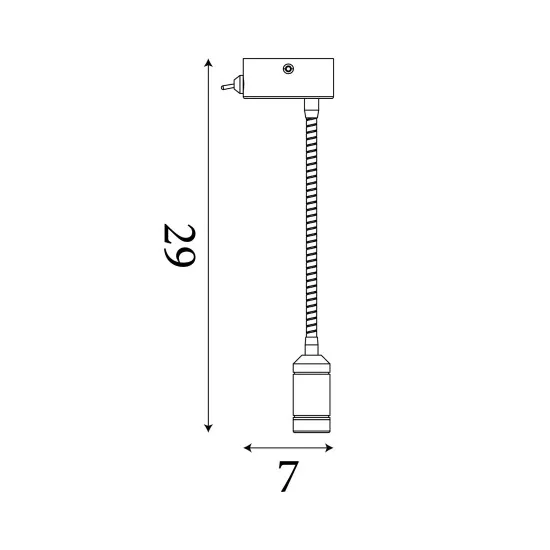 Searchlight Flexy fekete LED falikar (SL-2256BK) LED 1 izzós IP20