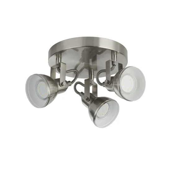 Searchlight Focus ezüst mennyezeti spotlámpa (SL-1543SS) GU10 3 izzós IP20